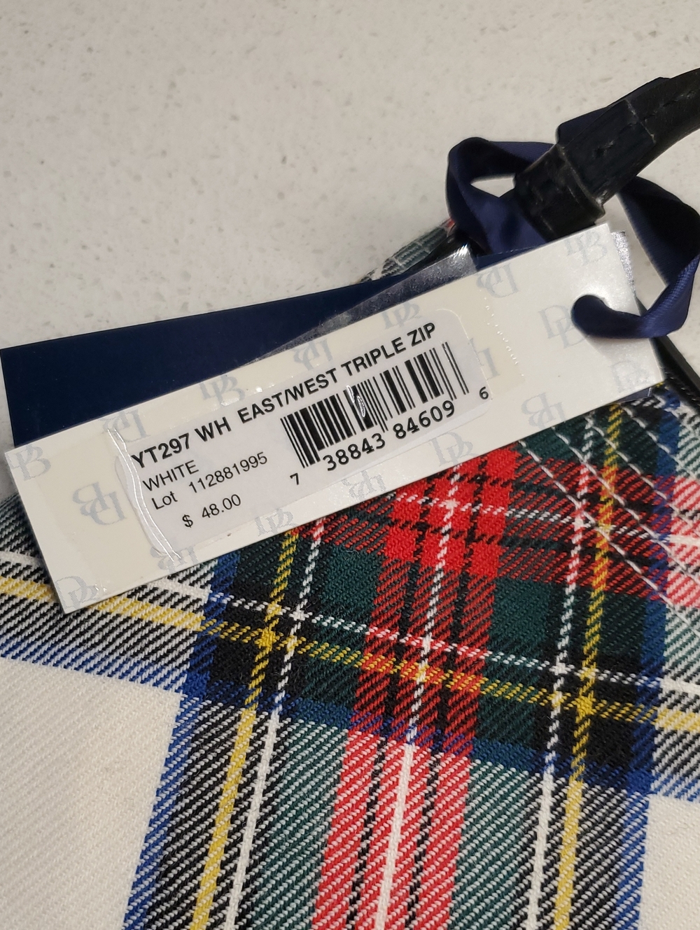 Dooney & Bourke Plaid Crossbody in Red, Black, White, Blue & Green Crossbody Bag - Picture 8 of 8